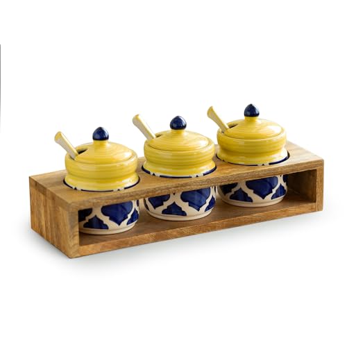 Image 3 of ExclusiveLane Moroccan Ceramic Pickle Jars Set