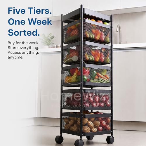 Image 6 of HomeWiz Square Kitchen Rack 5-Layer