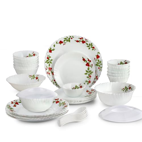Image 3 of Cello Opalware Dazzle Series Imperial Rose 35 Pcs Dinner Set