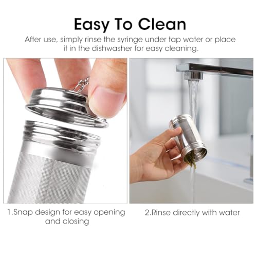 Image 6 of Supvox Tea Infuser SUS Tea Filter Fine Mesh Strainer with Tray for Mugs