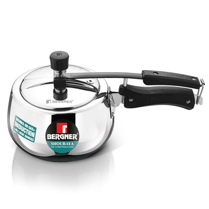 Image 2 of BERGNER Bergner Shouraya Triply Stainless Steel Pressure Cooker 1.5 Litres