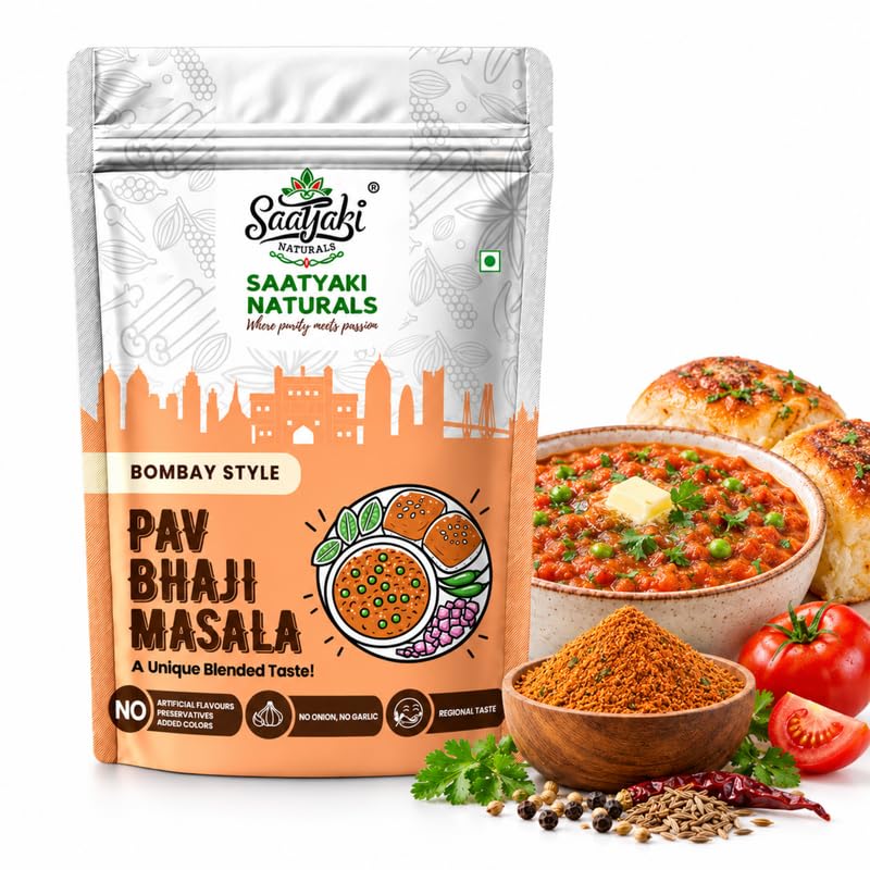 Image 3 of 200 g (Pack of 1) for the product SAATYAKI NATURALS Pav Bhaji Masala