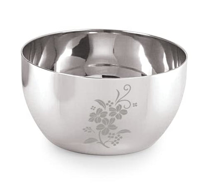 Image 1 of Default Title for the product neelam Stainless Steel 6, 18 Gauge Lazer Etching JK Vati 250 ml