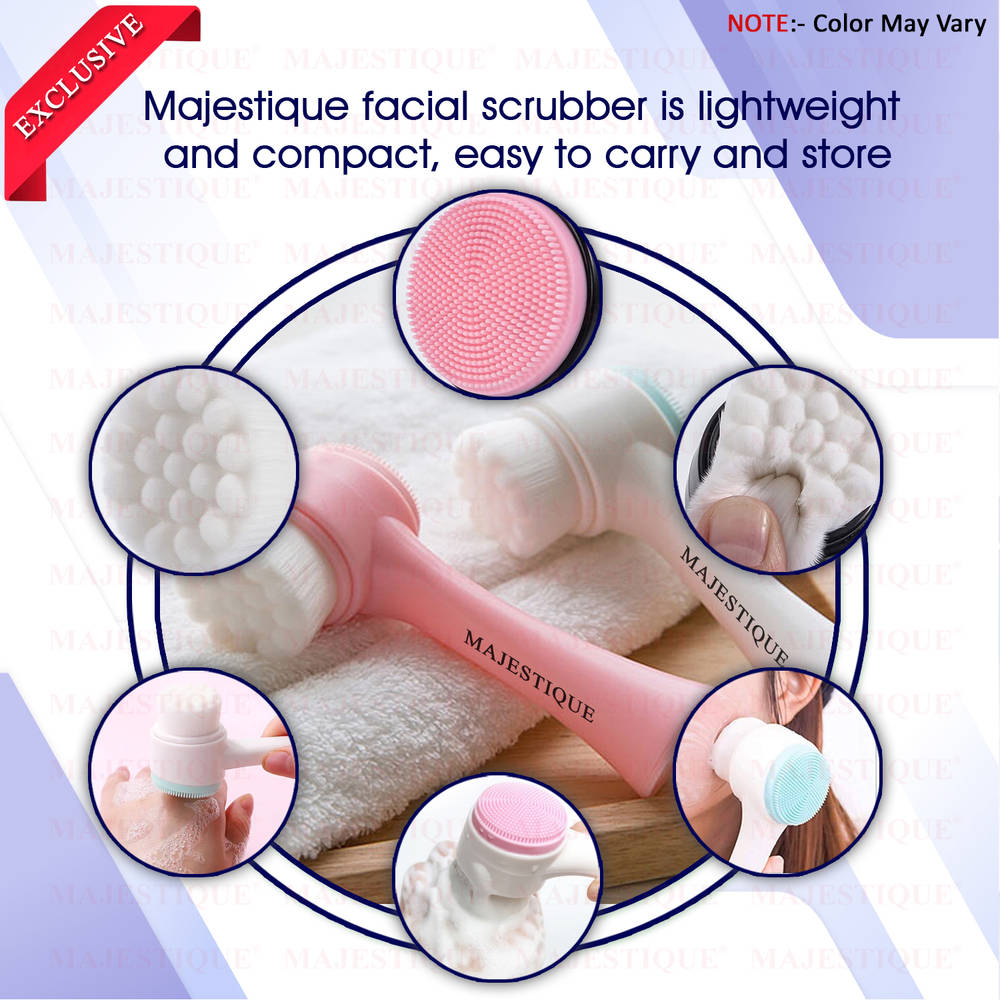 Image 6 of Majestique Dual Side Facial Deep Pore Cleansing Face Brush Color May Vary
