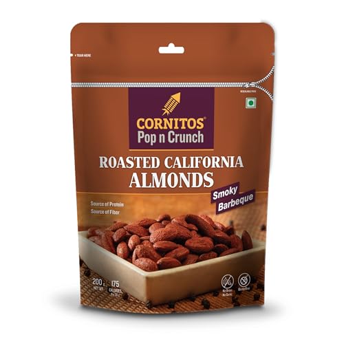 Image 1 of 200 g (Pack of 1) for the product Cornitos Roasted Almonds Smoky Barbeque 200gm