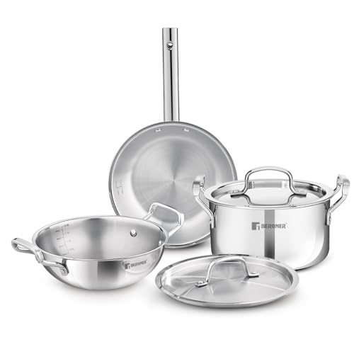 Image 2 of Medium for the product BERGNER TriPro Triply Stainless Steel Cookware Set