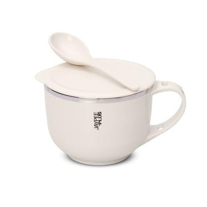 Image 1 of Default Title for the product Jaypee Plus Stainless Steel Soup Bowl with Lid & Spoon Holder 700 ml