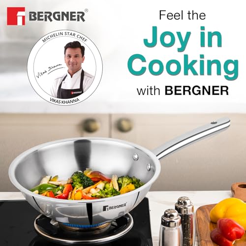 Image 3 of BERGNER TriPro Triply Stainless Steel 24cm (3L) Wok