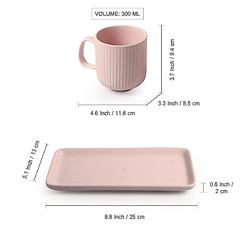 Image 6 of ExclusiveLane Coral Reef Ceramic Coffee Mugs Set of 2 with Tray 300 ML
