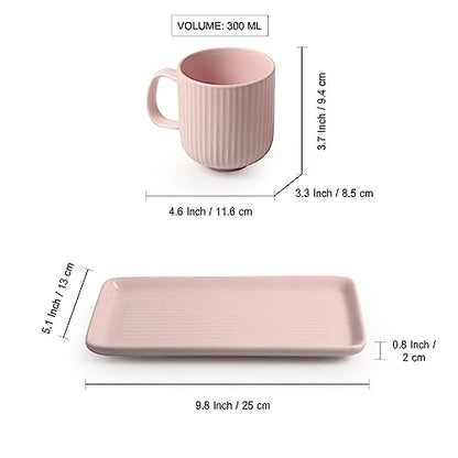 Image 6 of ExclusiveLane Coral Reef Ceramic Coffee Mugs Set of 2 with Tray 300 ML