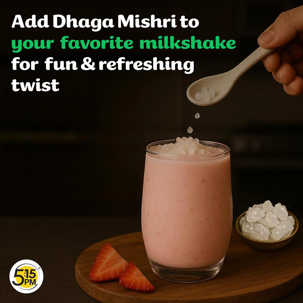 Image 5 of 5:15 PM Dhaga Mishri | Rock Sugar Crystals