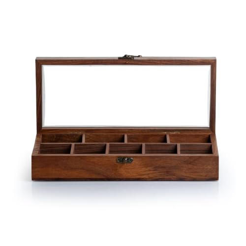 Image 3 of ExclusiveLane Spice Keeper Wooden Spice Box with Spoon 130 & 80 Gm