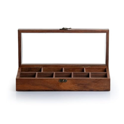 Image 3 of ExclusiveLane Spice Keeper Wooden Spice Box with Spoon 130 & 80 Gm