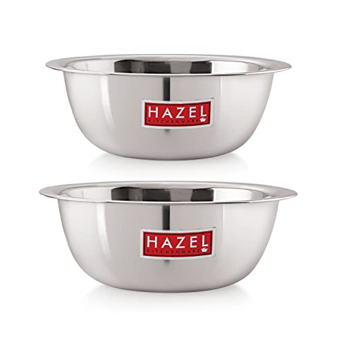 Image 15 of 2 / 1100 , 1500 ML for the product HAZEL Stainless Steel Mixing Bowl