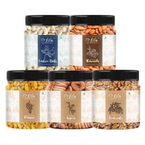 Image 1 of Pack of 1 for the product Lila Dry Fruits Daily Needs Combo Pack (100g x 5)- 500 Gram