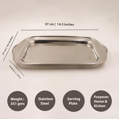 Image 4 of Spillbox Stainless Steel Multipurpose Serving Tray 37cm