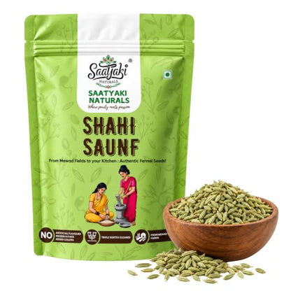 Image 2 of 100 g (Pack of 1) for the product SAATYAKI NATURALS Organic Fennel Seeds