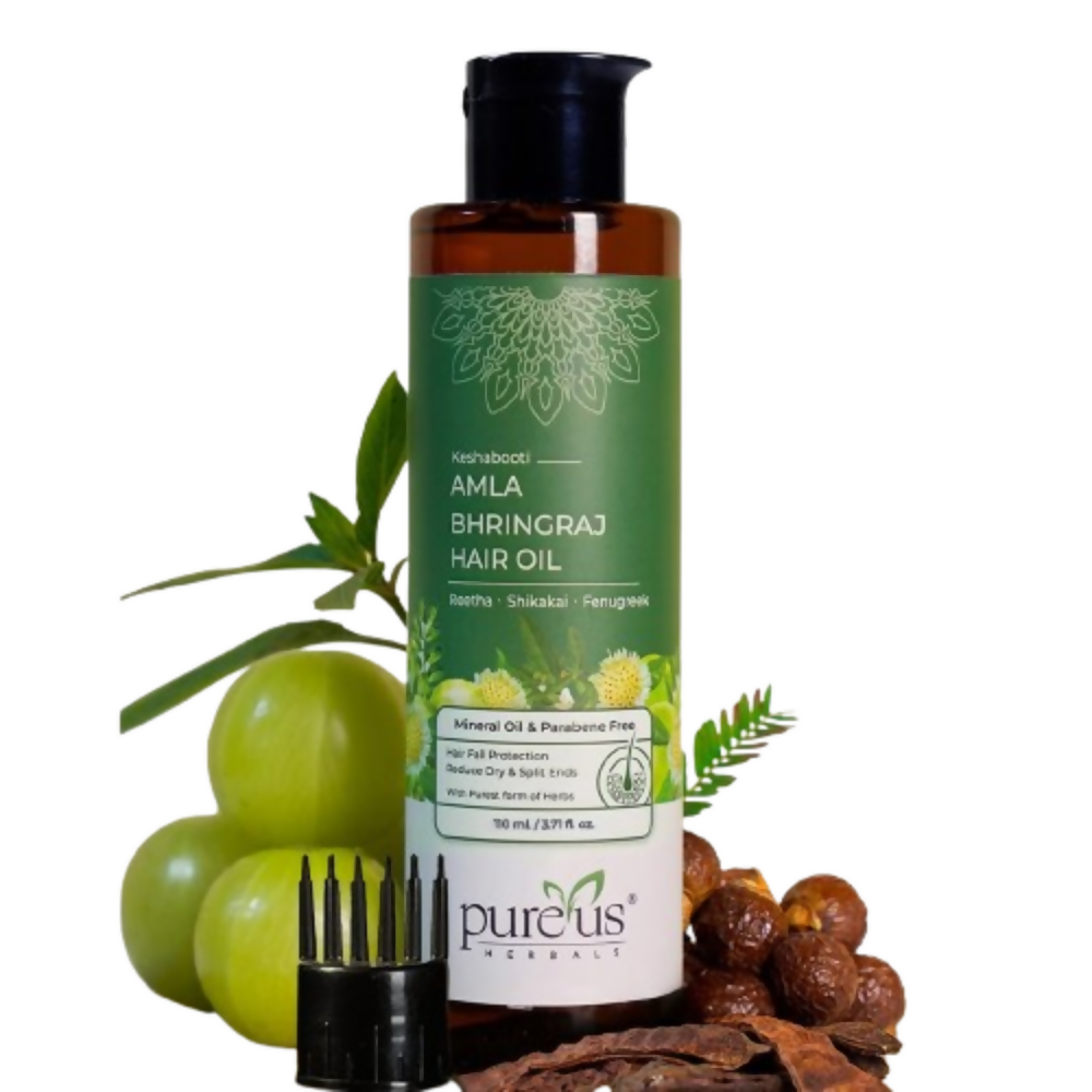 Image 1 of 110 ml / Pack of 1 for the product Pureus Herbals Amla Bhringraj Hair Oil
