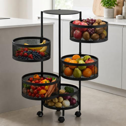 Image 1 of Default Title for the product HomeWiz Round Kitchen Rack 5- Layer