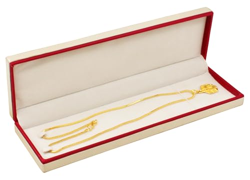 Image 1 of Default Title for the product atorakushon Satin Long Chain Box Jewellery Organizer Locker Box Maroon 1 Pieces