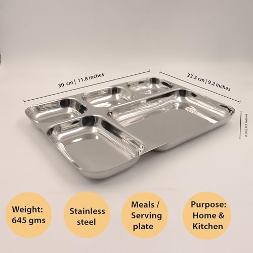Image 10 of Spillbox Stainless Steel Tiffin Plate
