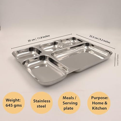 Image 10 of Spillbox Stainless Steel Tiffin Plate