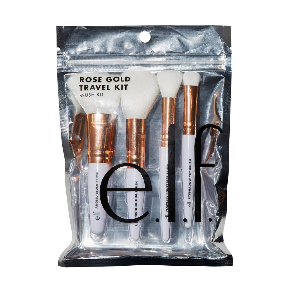 Image 2 of e.l.f. Cosmetics Rose Gold Travel Brush Kit