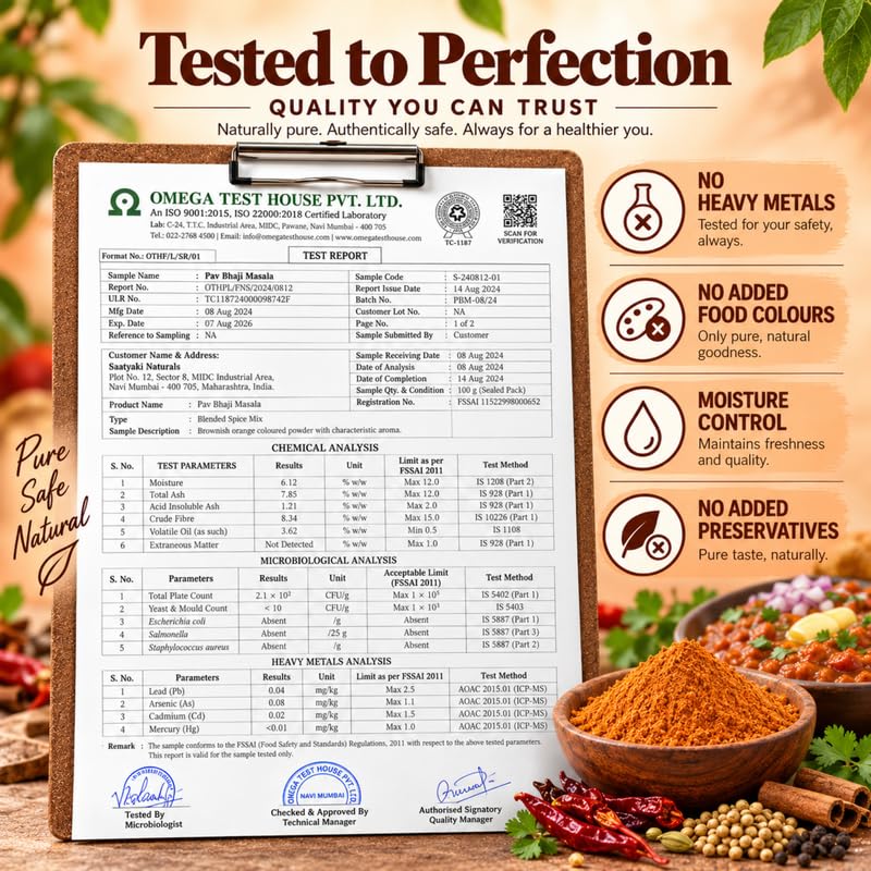 Image 6 of SAATYAKI NATURALS Pav Bhaji Masala