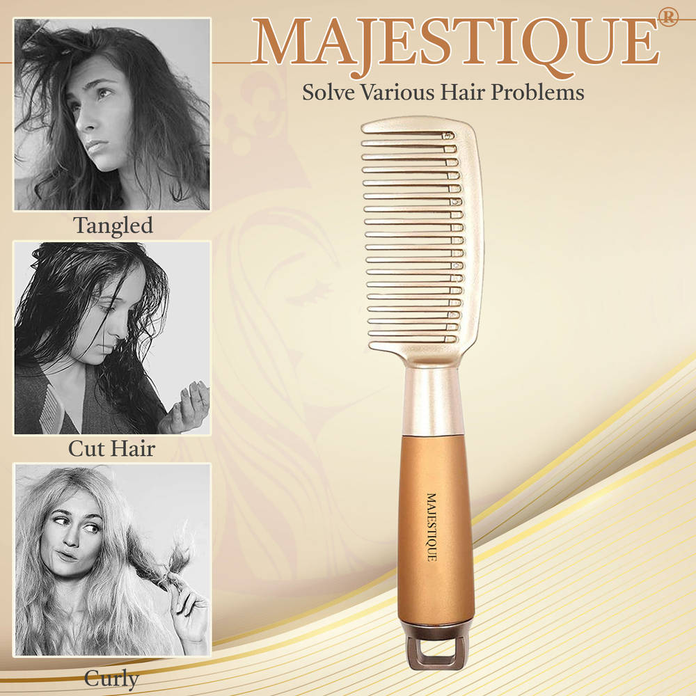 Image 3 of Majestique Golden Series 8inch Detangler Comb - For All Hair Types