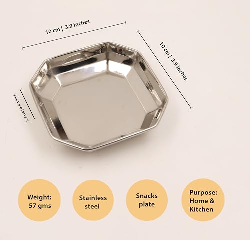 Image 9 of Spillbox Stainless Steel Halwa Plates