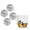 Image 1 of Default Title for the product HAZEL Stainless Steel Whiskey Stones Set of 4