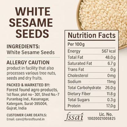 Image 2 of Forest Found White Sesame Seeds - 500g