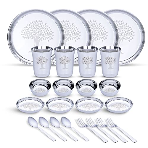 Image 1 of Default Title for the product LiMETRO STEEL Stainless Steel Dinner Set for 4, 24-Piece