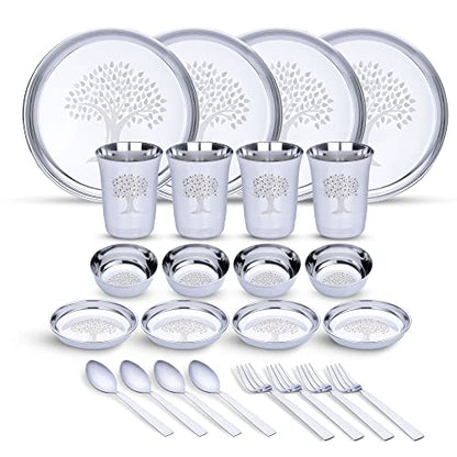 Image 1 of Default Title for the product LiMETRO STEEL Stainless Steel Dinner Set for 4, 24-Piece