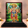 Image 1 of Default Title for the product 4x5 Inch Lord Vishnu Wooden Idol with HD Print | Elegant Bhakti Desk & Temple Decor