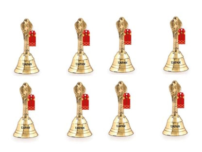 Image 4 of 2.5 Inch / Pack of 8 for the product Uapan Brass Nagpari Garun Puja Bell
