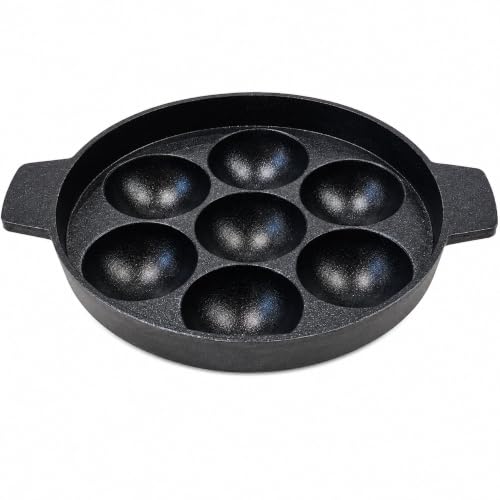 Image 1 of Default Title for the product 6th Planet 7 Pit Nonstick Paniyaram Pan (for Gas Stove Only, Without Lid)