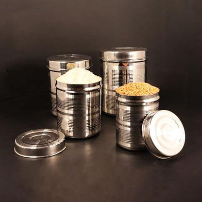 Image 2 of Spillbox Stainless Steel Utensil Vertical Canisters Set of 4 1060 gm