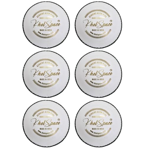 Image 4 of 6 for the product KHELSPACE KS-20 Leather White Cricket Ball