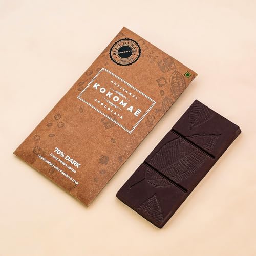 Image 3 of KOKOMAE 70% Dark Chocolate Bean-to-Bar Pack of 2, 50g Each
