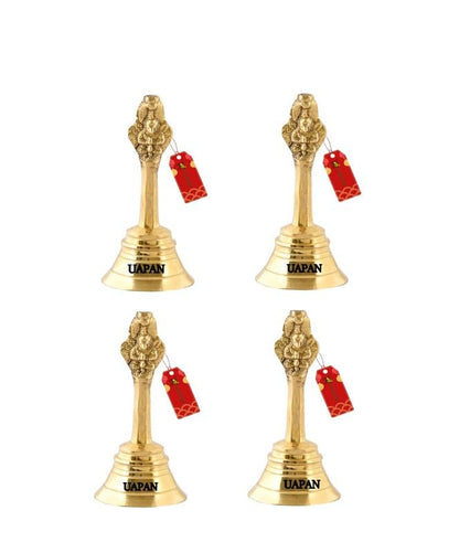 Image 3 of 3 Inch / Pack of 4 for the product Uapan Brass Nagpari Garun Puja Bell