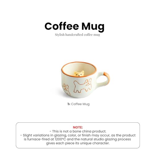Image 5 of ExclusiveLane Cute Cat Surprise 3D Animal Ceramic Coffee Mug 240 ml