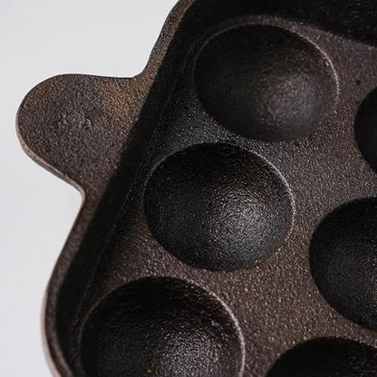 Image 4 of Nestasia Cast Iron Paniyaram Pan with Handles (9-Pits) 30ml per Slot