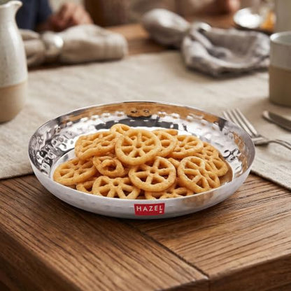 Image 5 of HAZEL Stainless Steel Snack Plate 18 cm