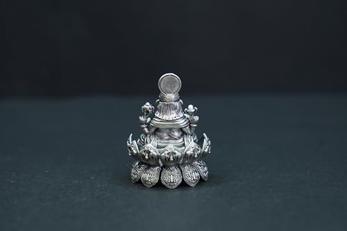 Image 3 of Dista Silvers Antique Lotus Ganesh Right Trunk Sitting 28.15G