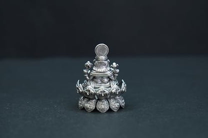 Image 3 of Dista Silvers Antique Lotus Ganesh Right Trunk Sitting 28.15G