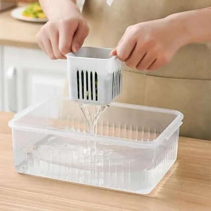 Image 6 of HomeWiz Fridge Storage Containers Large 6-Grid