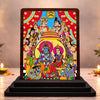 Image 1 of Default Title for the product 4x5 Inch Folk Art Ganesha Wooden Idol with HD Print | Divine Grace Desk & Temple Decor