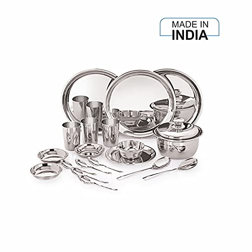 Image 3 of neelam Stainless Steel 22 Gauge 36 Pieces Premium Dinner Set