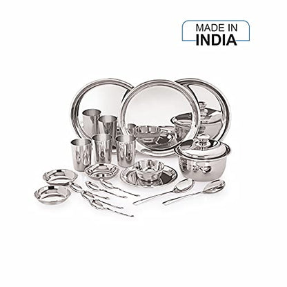 Image 3 of neelam Stainless Steel 22 Gauge 36 Pieces Premium Dinner Set